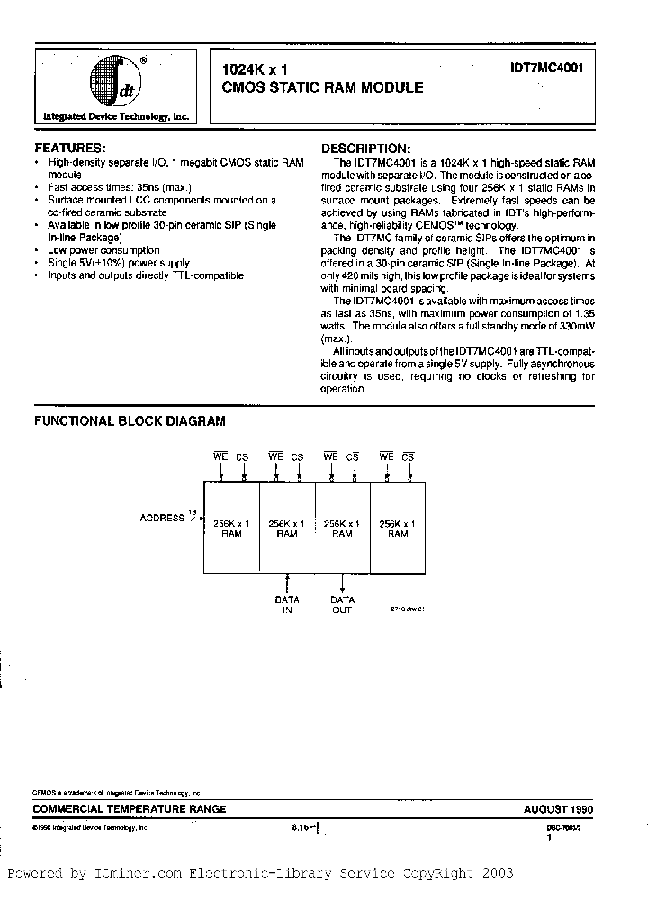 IDT7MC4001S35CS_7096953.PDF Datasheet