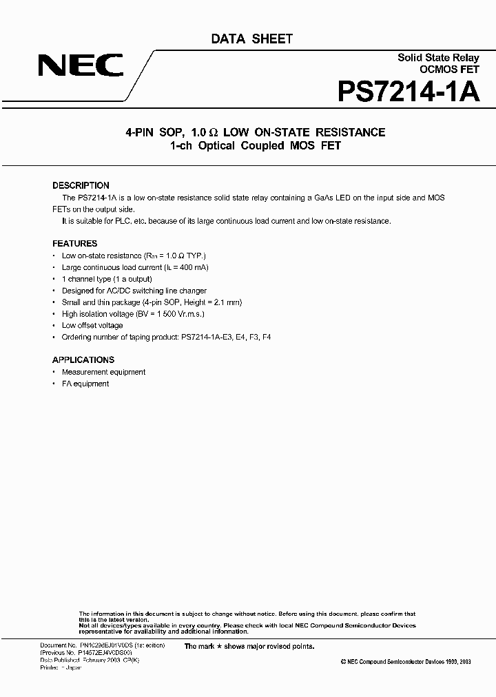 PS7214-1A-F4_7096658.PDF Datasheet