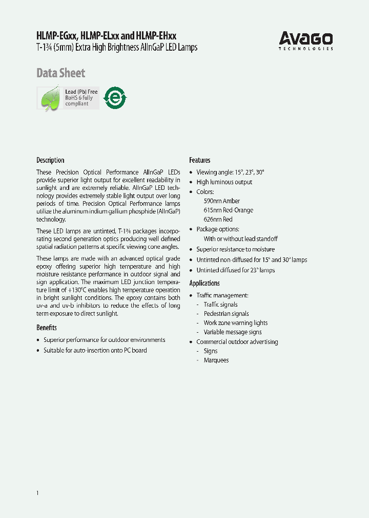 HLMP-EH13-VY0DD_7099582.PDF Datasheet