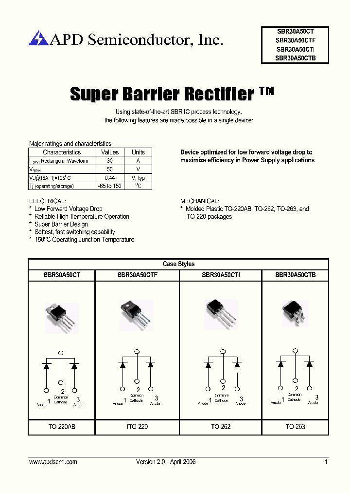 DIODESINC-SBR30A50CTI_7098026.PDF Datasheet