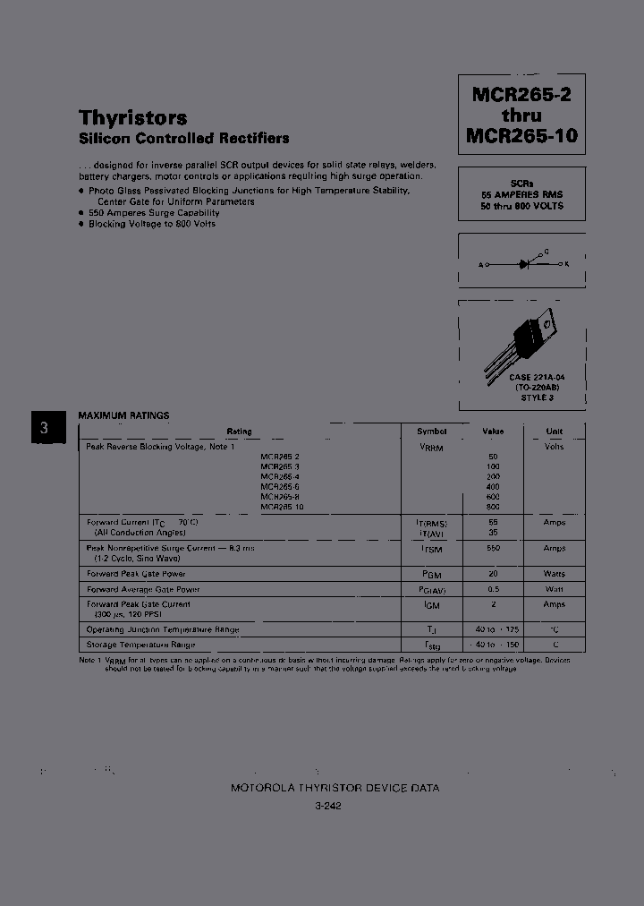MOTOROLAINC-MCR265-3-UA_7101571.PDF Datasheet