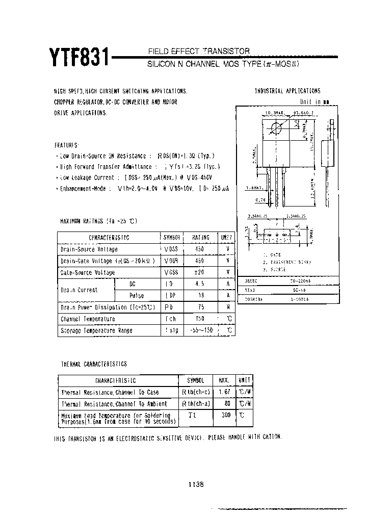 YTF831_7100893.PDF Datasheet