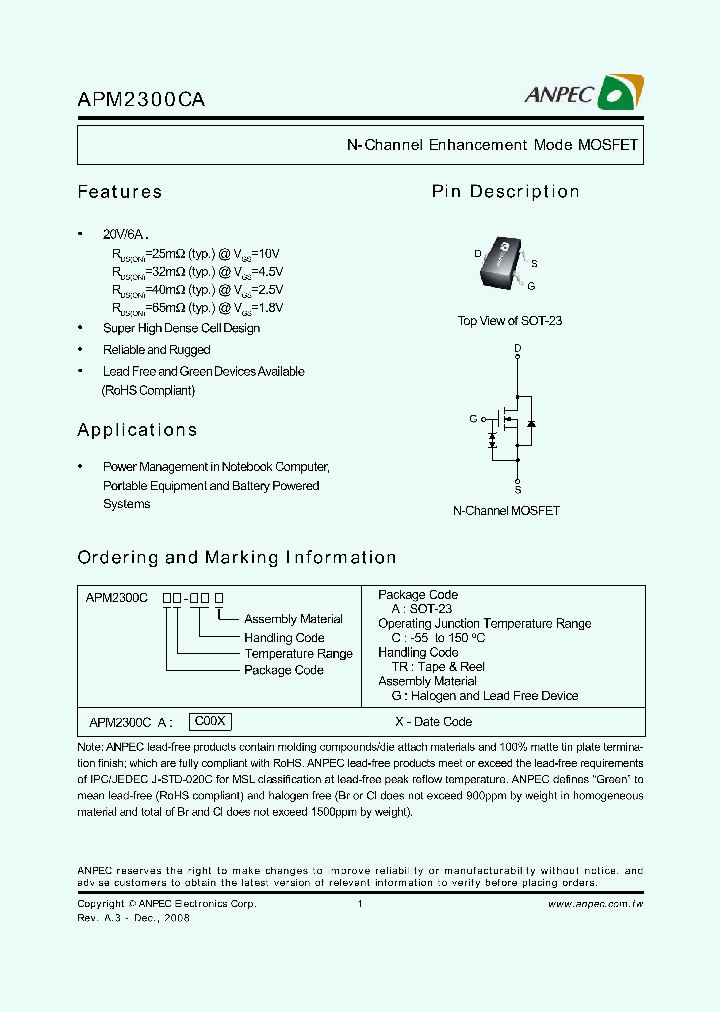 ANPECELECTRONICSCORP-APM2300CACTRG_7113964.PDF Datasheet