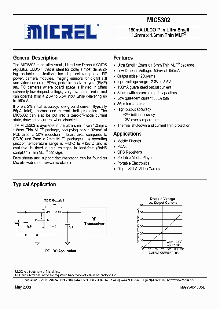 MIC5302-30YMTTR_7116650.PDF Datasheet