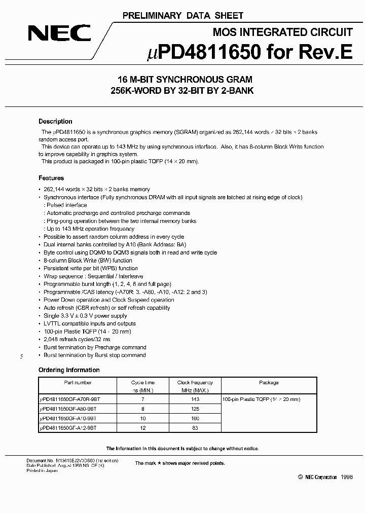 UPD4811650GF-A10-9BT_7120888.PDF Datasheet