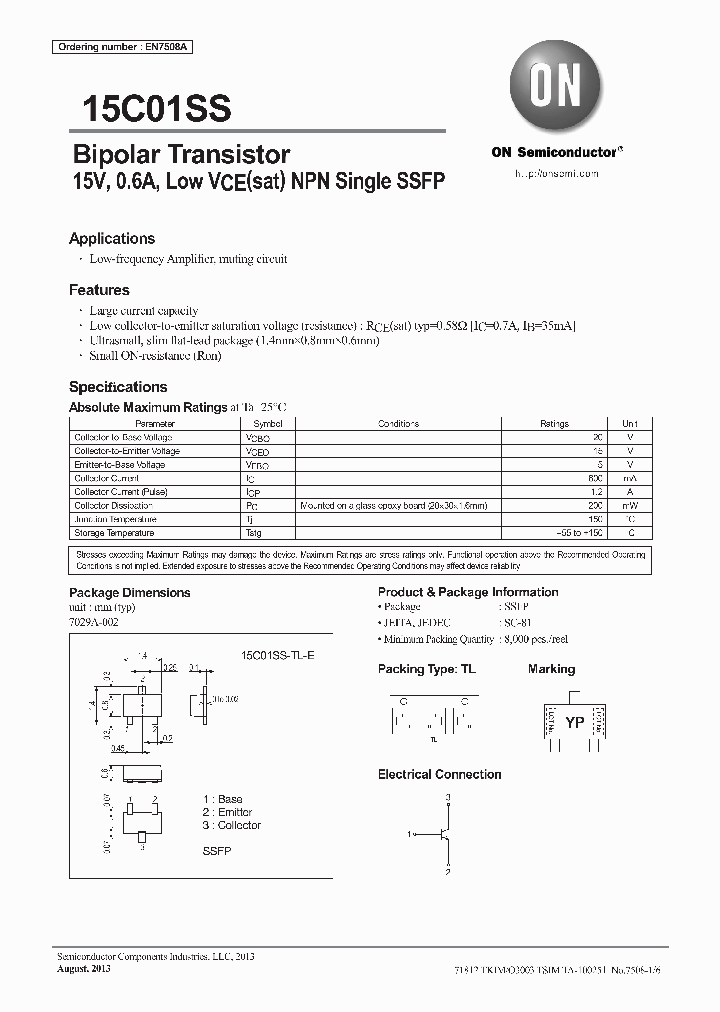 15C01SS-TL-E_7125276.PDF Datasheet