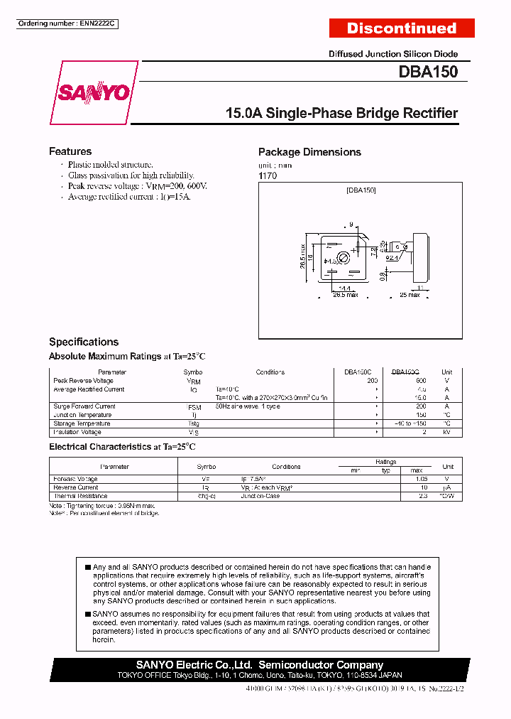 DBA150G_7122140.PDF Datasheet
