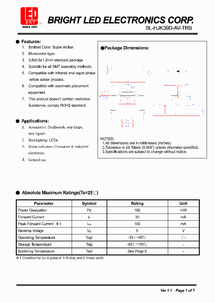 BL-HJK39D-AV-TRB_7123235.PDF Datasheet