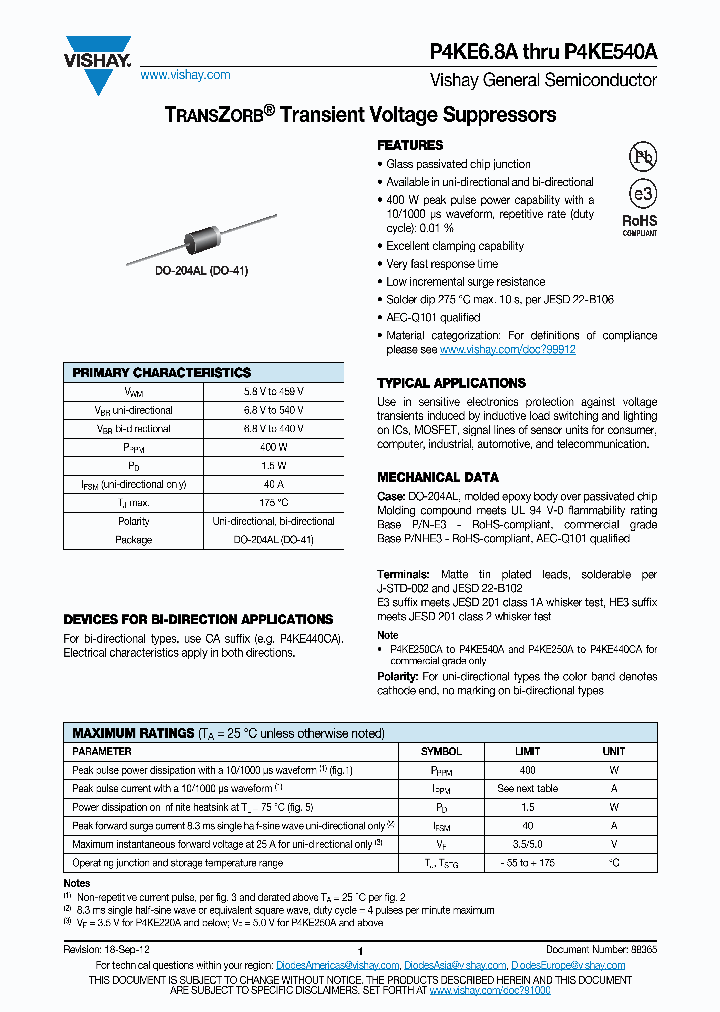 P4KE11CA-TR3_7125068.PDF Datasheet
