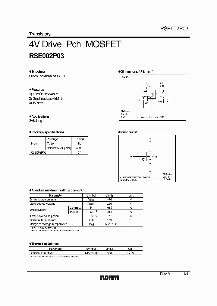RSE002P03TL_7129646.PDF Datasheet
