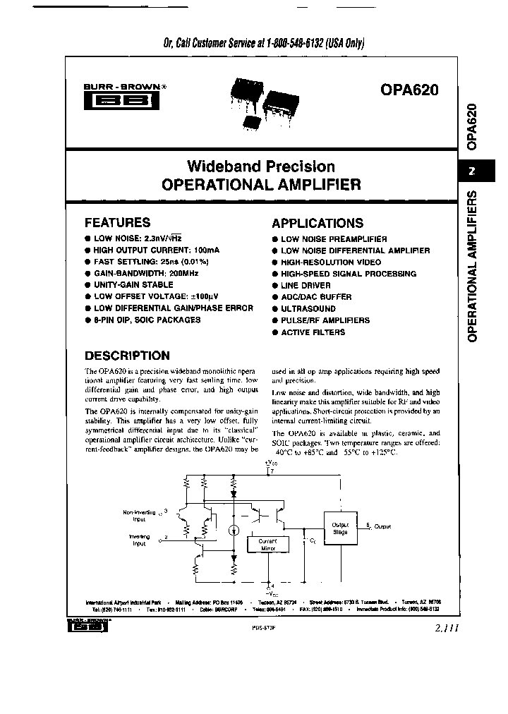 OPA620LG_7125596.PDF Datasheet