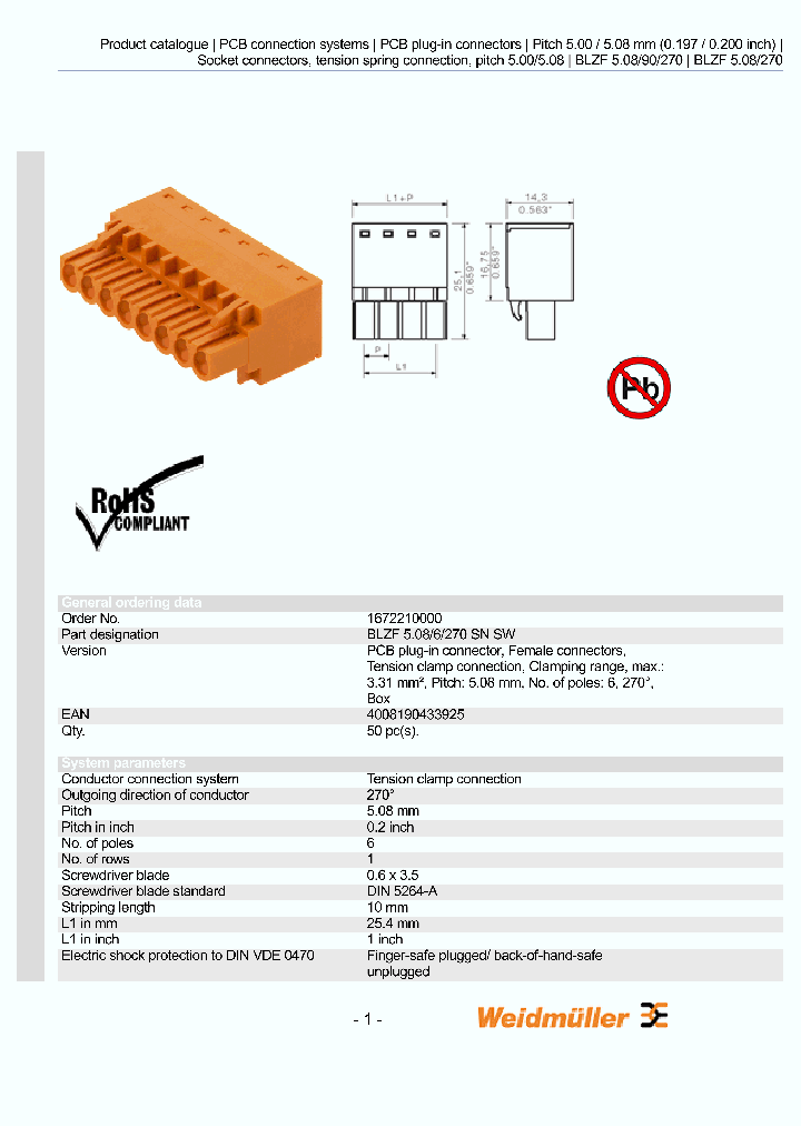 WEIDMULLER-1672210000_7126828.PDF Datasheet