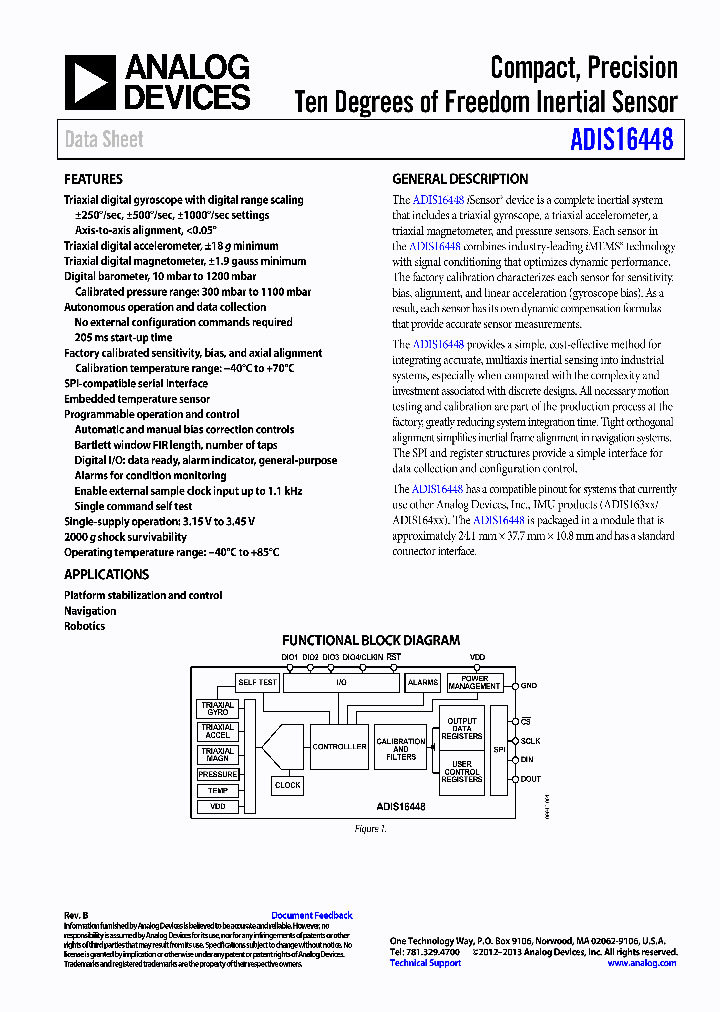 ADIS16448PCBZ_7132386.PDF Datasheet