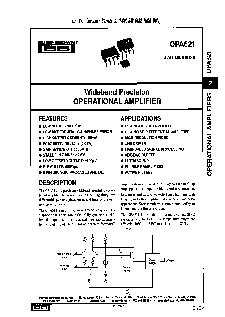 OPA621KU-TR_7125600.PDF Datasheet