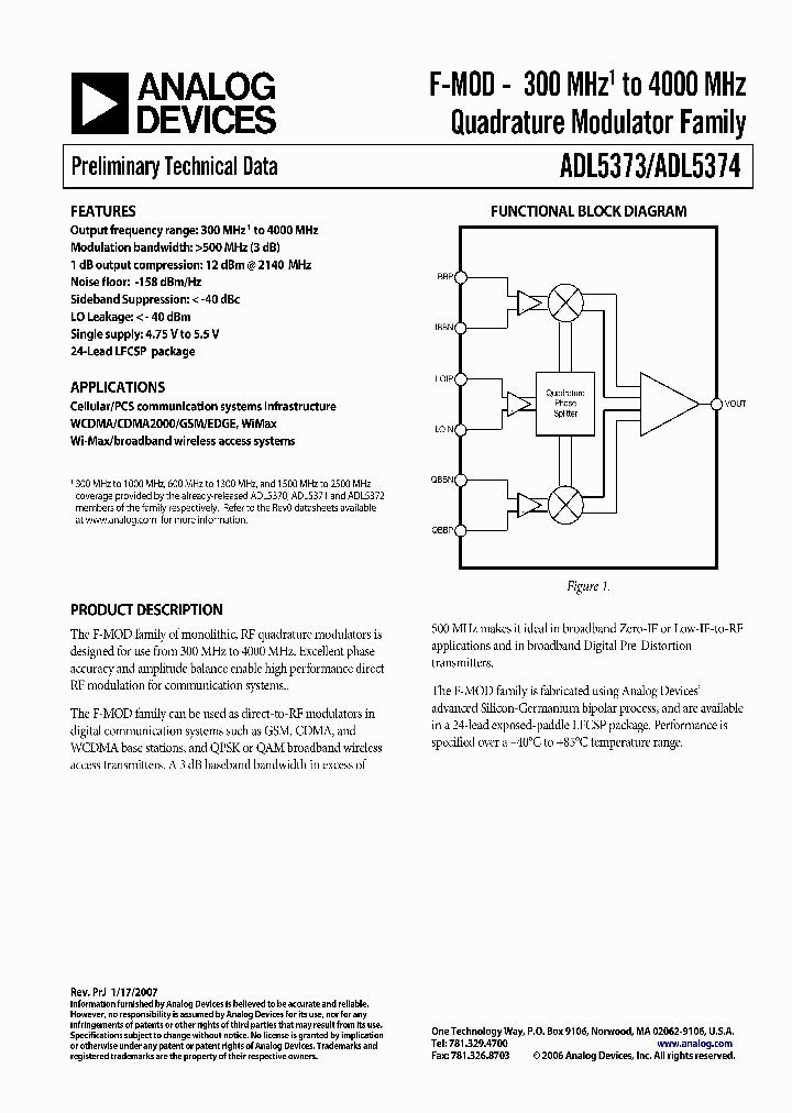 ANALOGDEVICESINC-ADL5372ACPZ-WP_7120636.PDF Datasheet