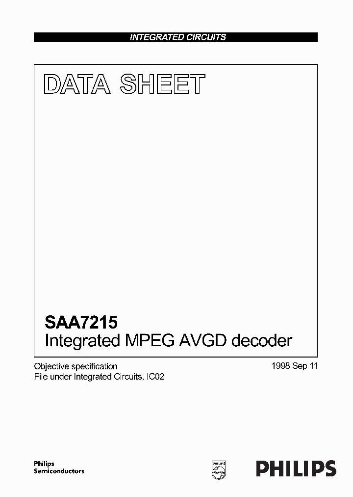 SAA7215H_7129629.PDF Datasheet