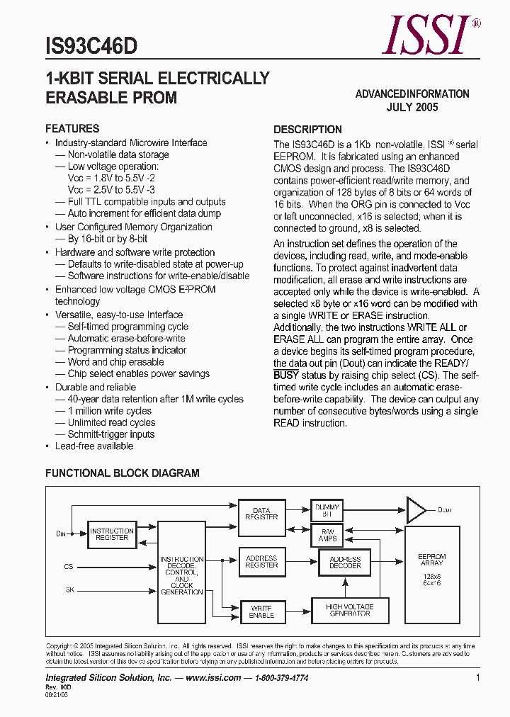 IS93C46D-3PA3_7131148.PDF Datasheet