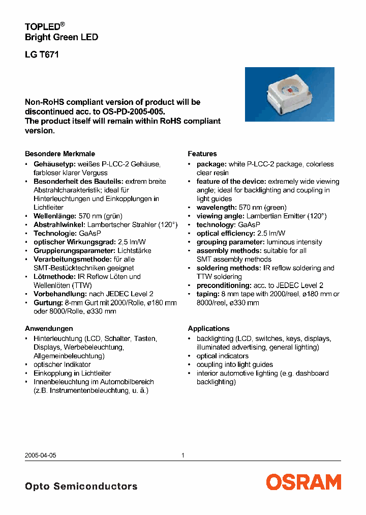 LGT671-K2L2-1_7129419.PDF Datasheet