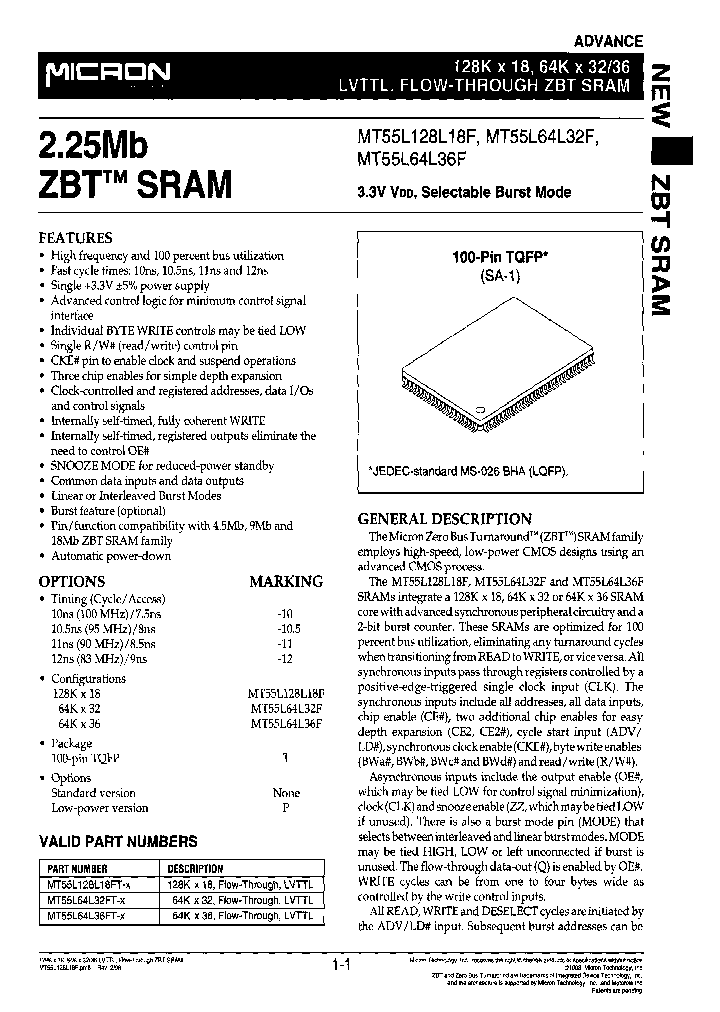 MT55L64L32FT-105TR_7129050.PDF Datasheet