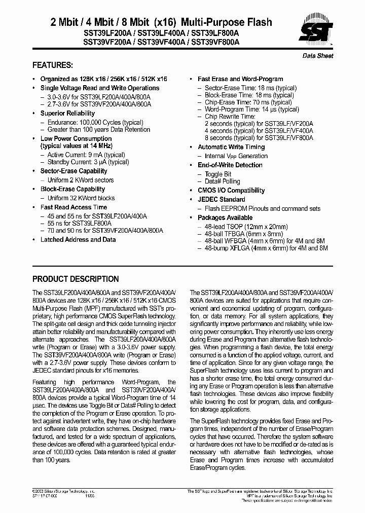 SST39VF800A-90-4I-B3KE_7132628.PDF Datasheet