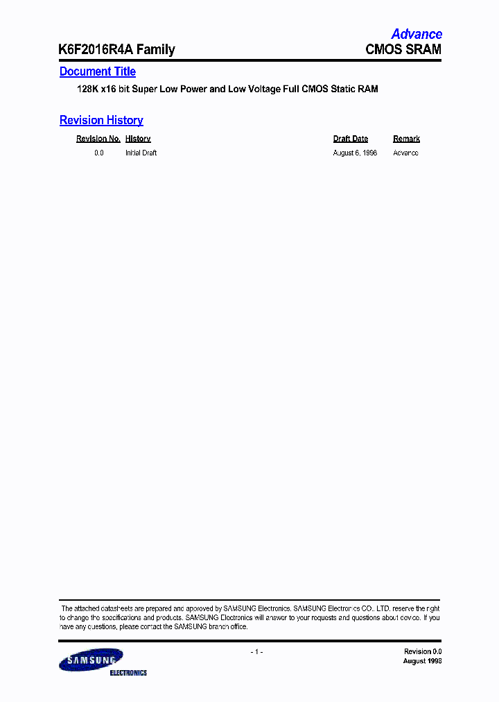K6F2016R4A-ZI100_7138301.PDF Datasheet