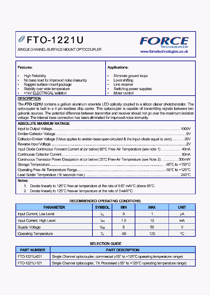 FTO-1221U-001_7144425.PDF Datasheet
