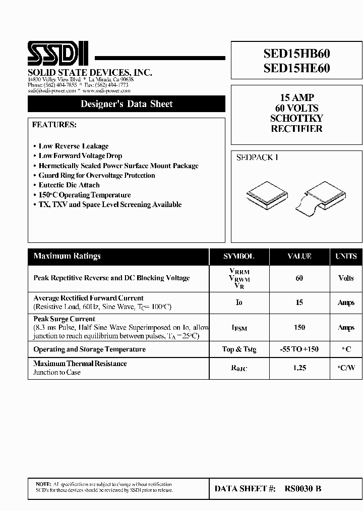 SED15HB60_7146477.PDF Datasheet