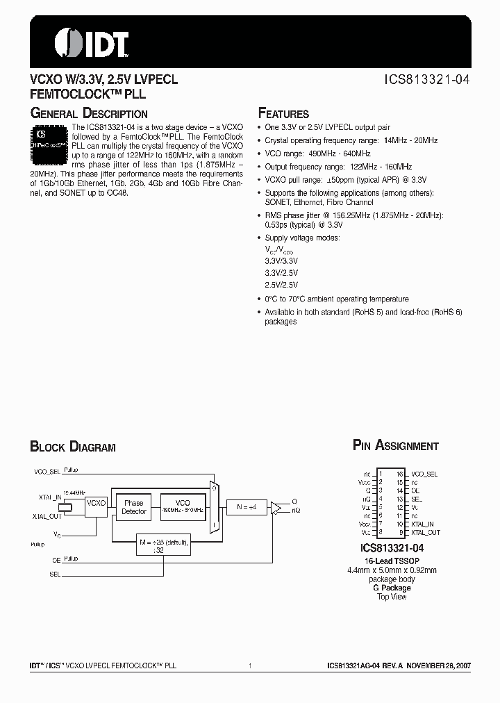 ICS813321AG-04LFT_7146746.PDF Datasheet