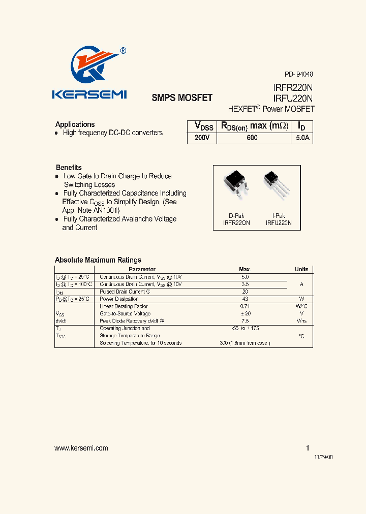 IRFU220N_7152140.PDF Datasheet