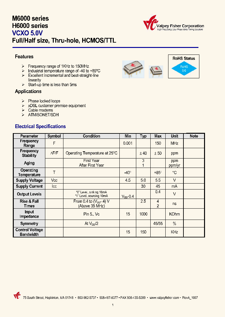 VALPEYFISHERCORP-H-6007-FREQG_7155786.PDF Datasheet