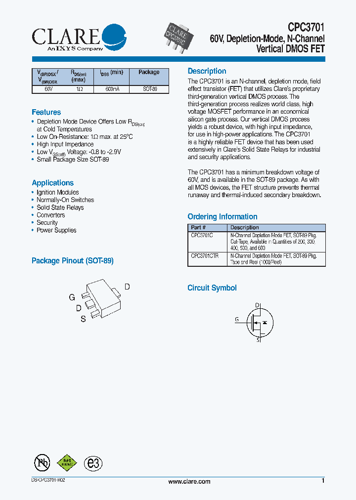 CPC3701CTR_7156463.PDF Datasheet