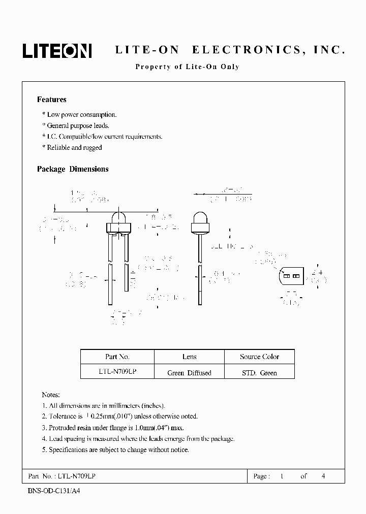LTL-N709LP_7158779.PDF Datasheet