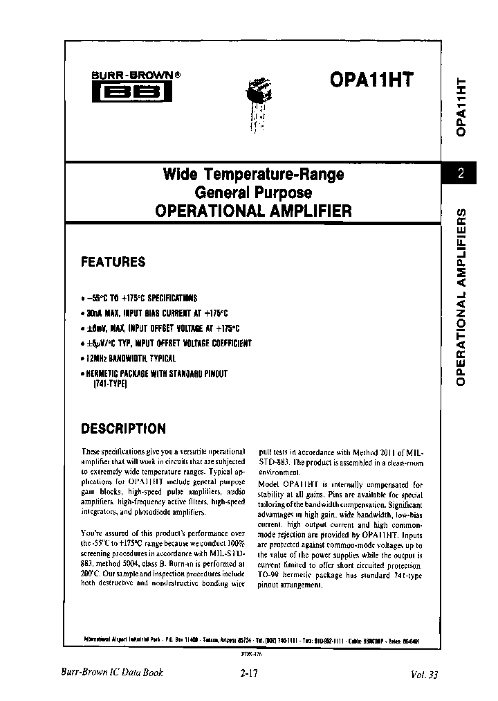 OPA11HT_7158215.PDF Datasheet