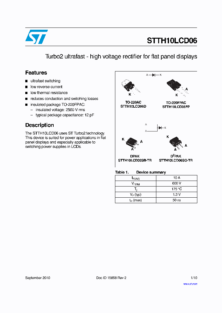 STTH10LCD06SG-TR_7164300.PDF Datasheet