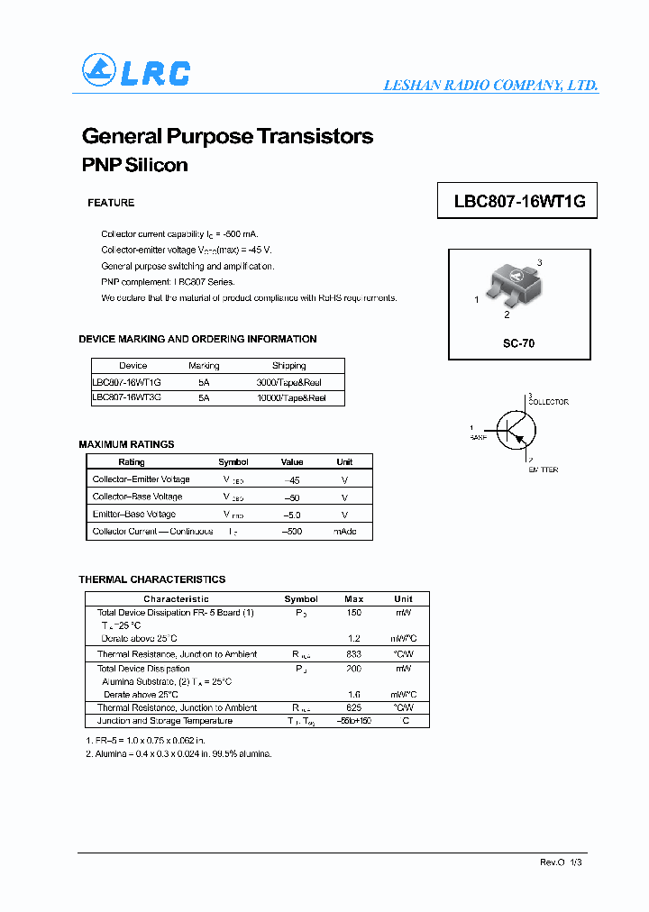 LBC807-16WT1G_7164671.PDF Datasheet