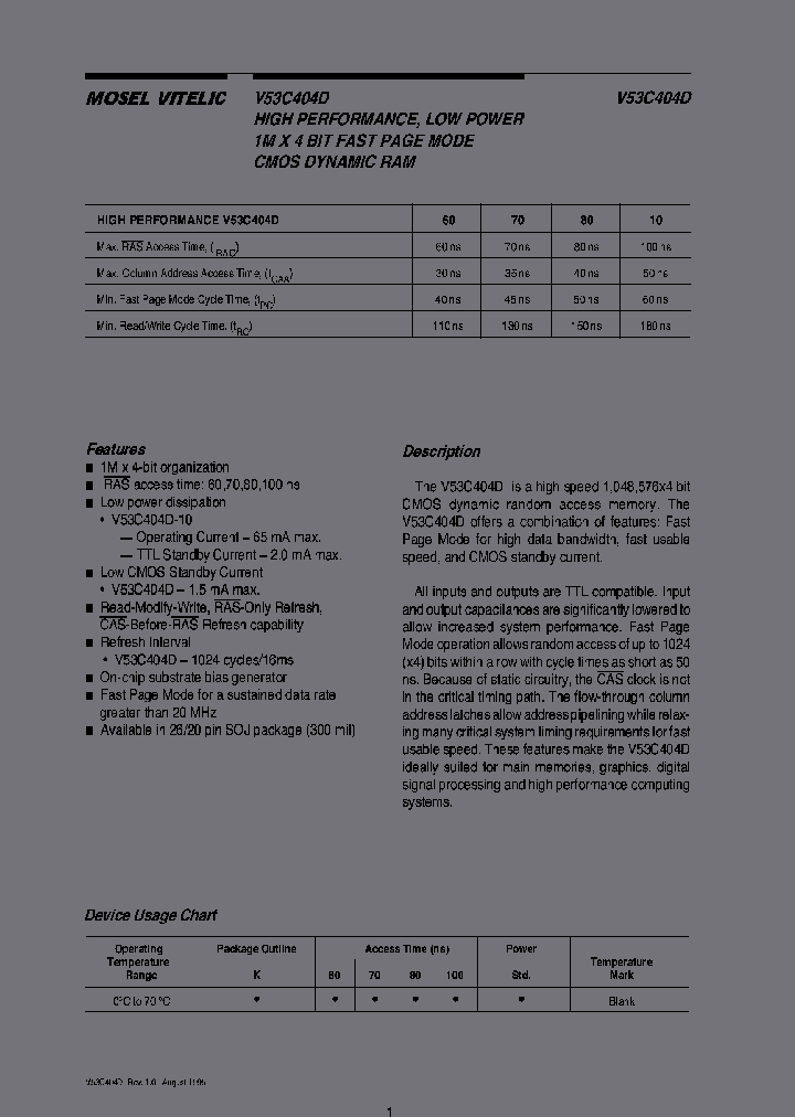 V53C404DK80_7163721.PDF Datasheet