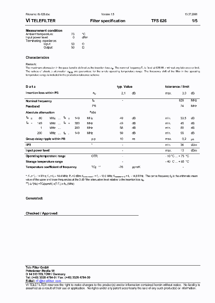 TFS626_7166686.PDF Datasheet
