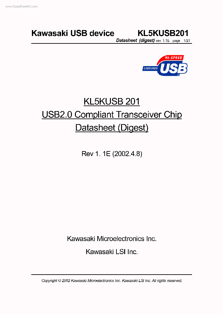 KL5KUSB201_7167210.PDF Datasheet