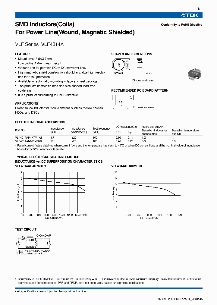 VLF4014AT-100MR90_7169463.PDF Datasheet