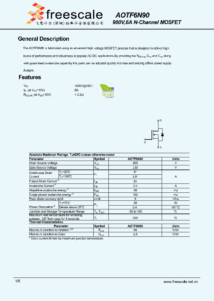 AOTF6N90_7171703.PDF Datasheet