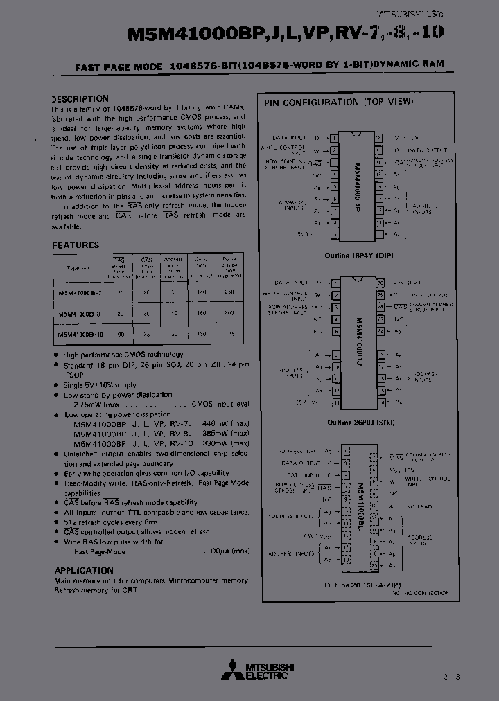 M5M41000BL-10_7176977.PDF Datasheet