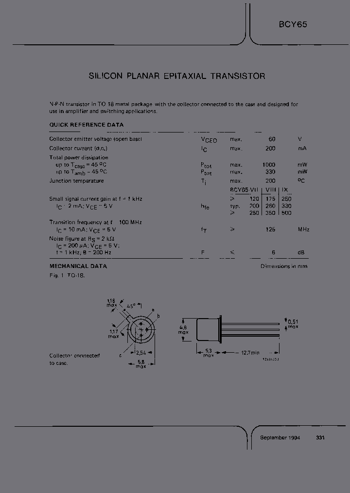 BCY65-VIII_7178380.PDF Datasheet