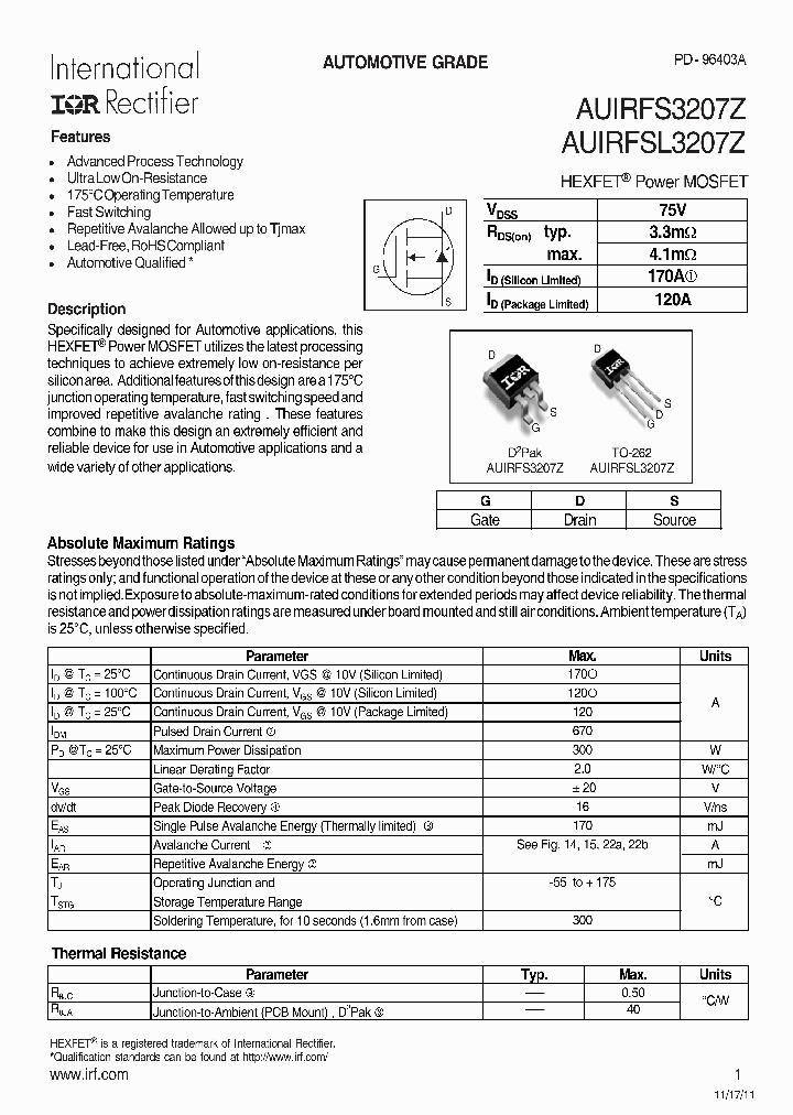 AUIRFSL3207Z_7180094.PDF Datasheet