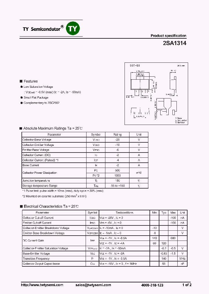 2SA1314_7188923.PDF Datasheet