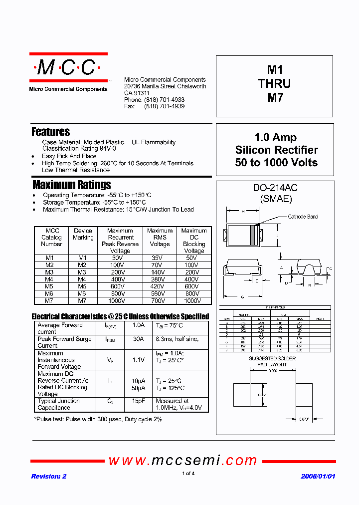 MICROCOMMERCIALCOMPONENTS-M1-TP_7189538.PDF Datasheet