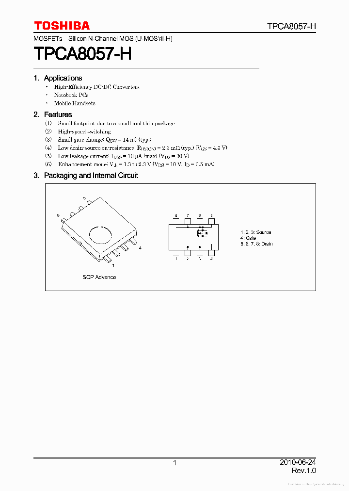 TPCA8057-H_7190746.PDF Datasheet