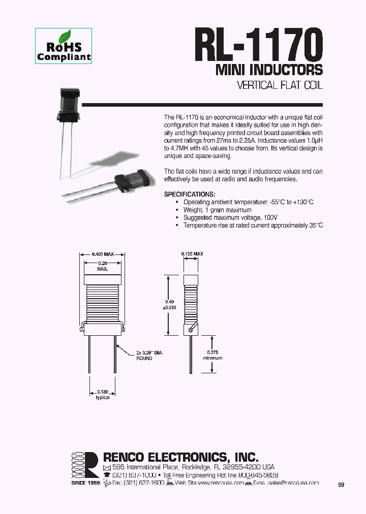 RENCOELECTRONICSINC-RL-1170-33_7191143.PDF Datasheet