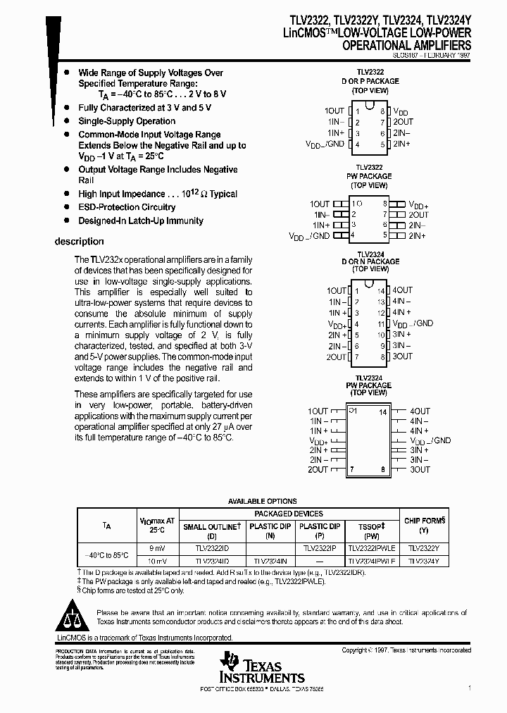 TEXASINSTRUMENTSINC-TLC2324_7191758.PDF Datasheet