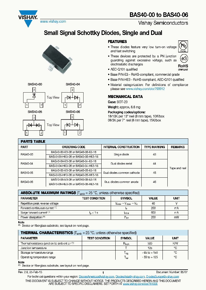 BAS40-04-GS18_7192457.PDF Datasheet