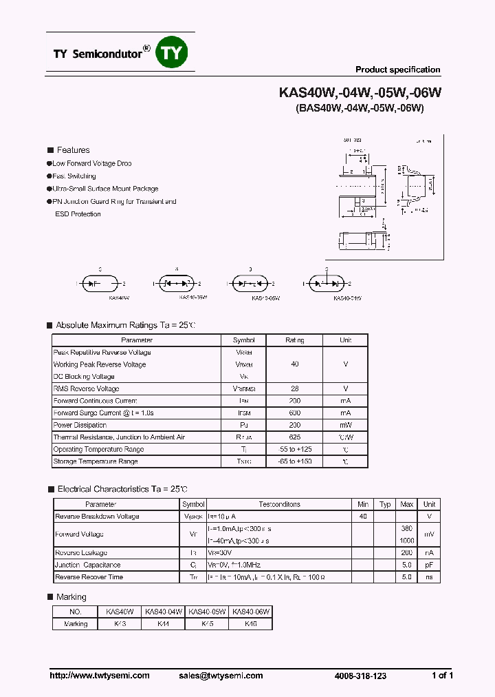 BAS40W_7192452.PDF Datasheet